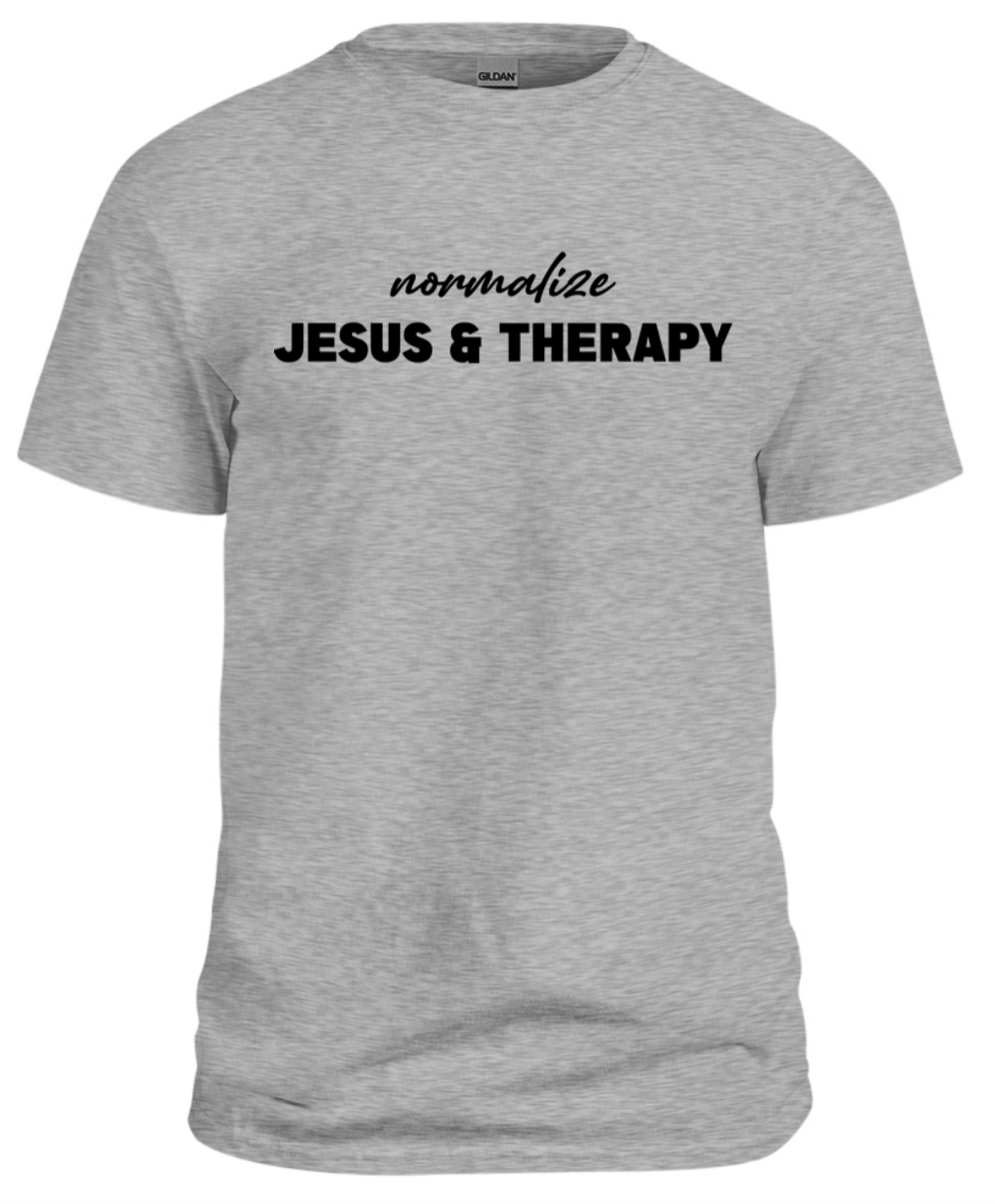 Normalize Jesus and Therapy Tee