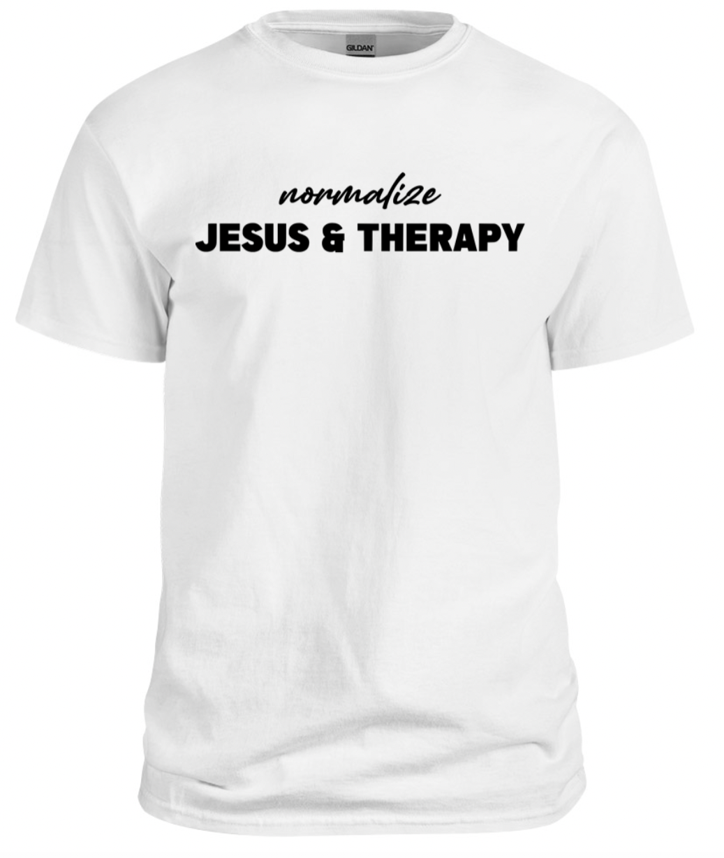 Normalize Jesus and Therapy Tee